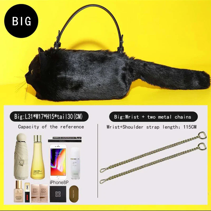 Luxury Women’s Handbag – Cute Cat Tote & Crossbody Bag