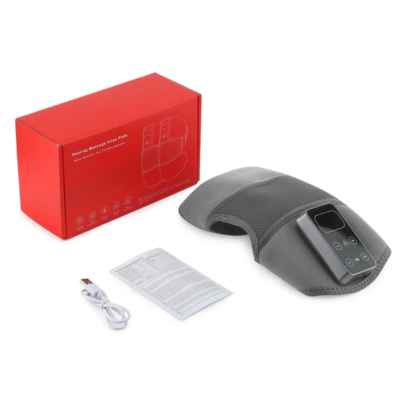 Electric Heated Knee Massager – Vibration Pain Relief Pad